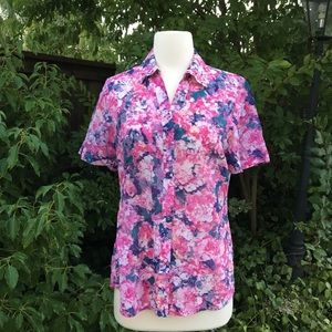 Cold water XS 4-6 floral blouse